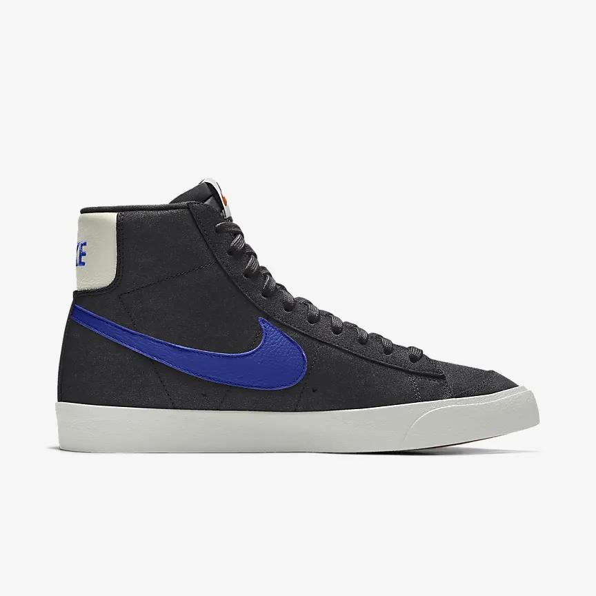 Giày Nike Blazer Mid '77 By You Nam Đen Xanh